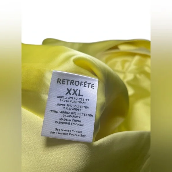 Retrofête Lydia Yellow Strapless Corset Mini Dress Size XXL NWT - Picture 7 of 9